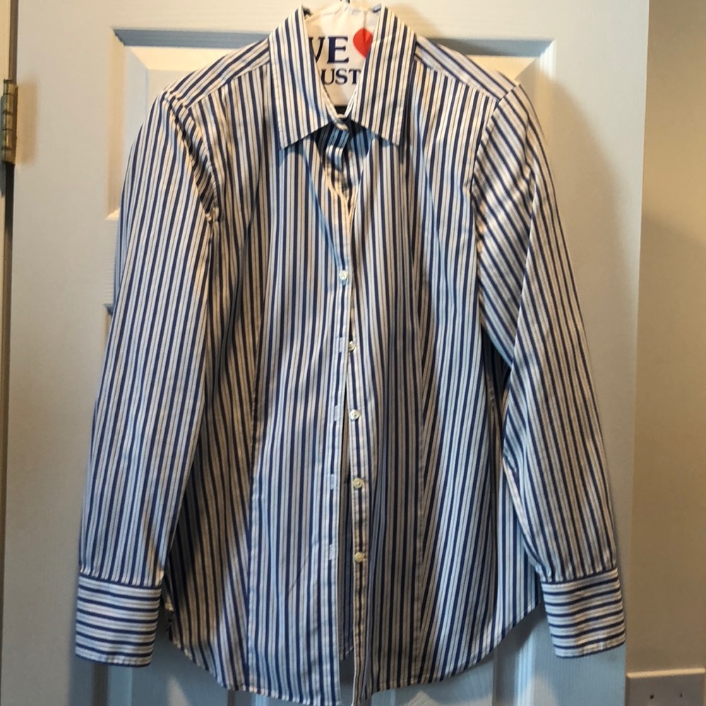 Paper white blue/ Geen striped button down Szabo 8